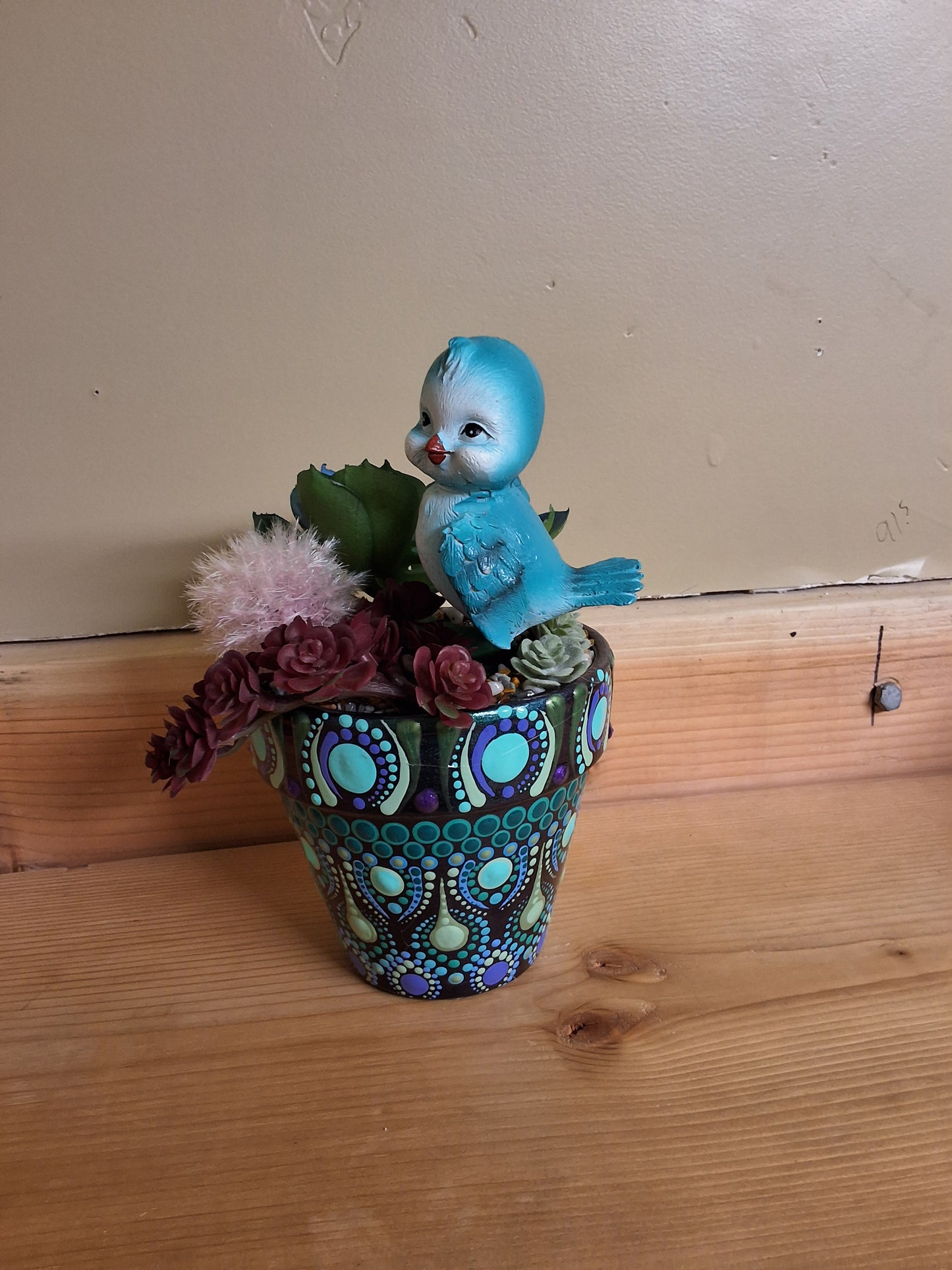 Blue Bird Pot