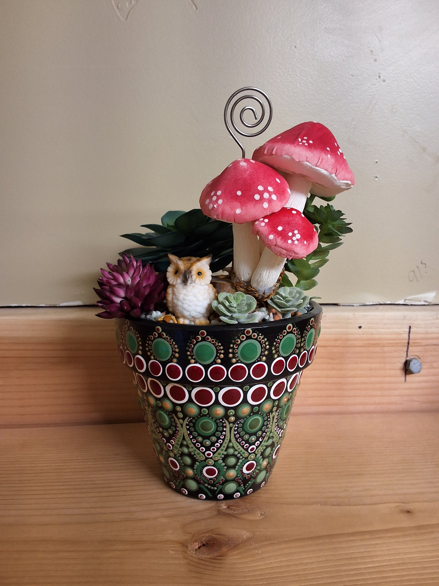 Big Owl Pot with Photo holder