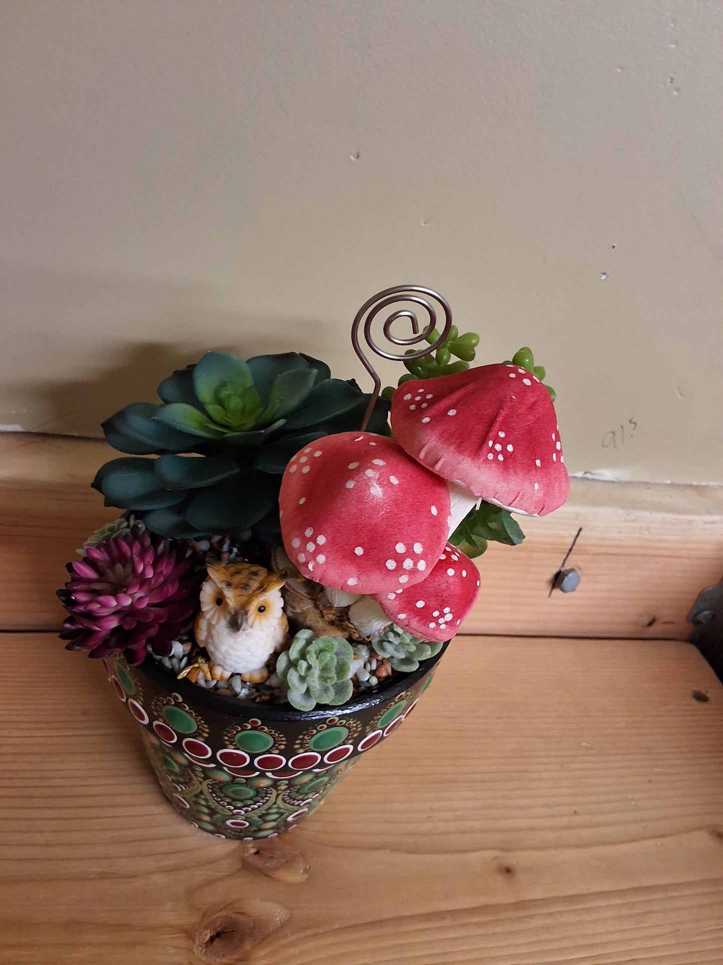 Big Owl Pot with Photo holder