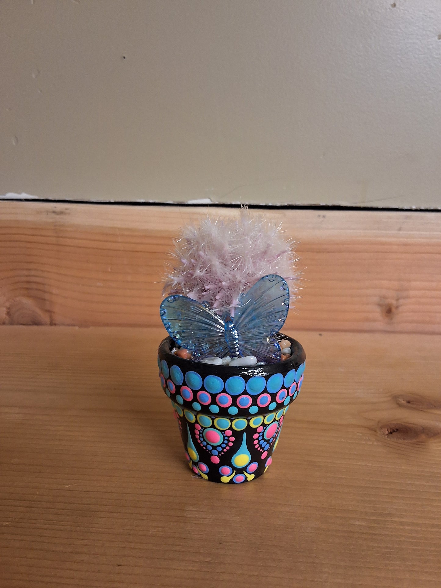 Blue Butterfly Pot