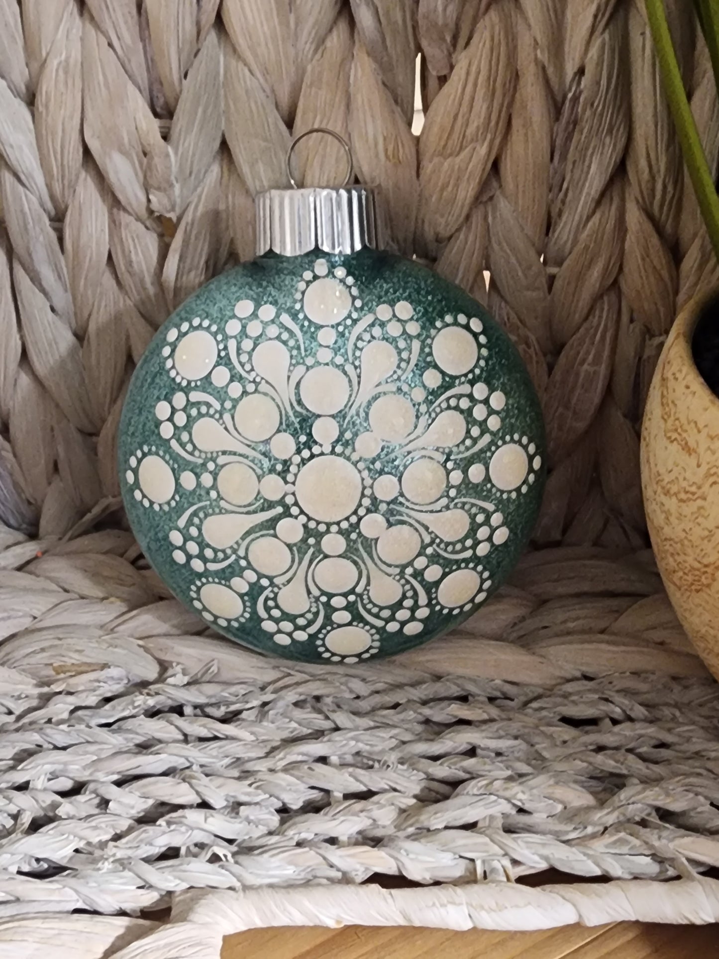 Glistening Teal Ornament