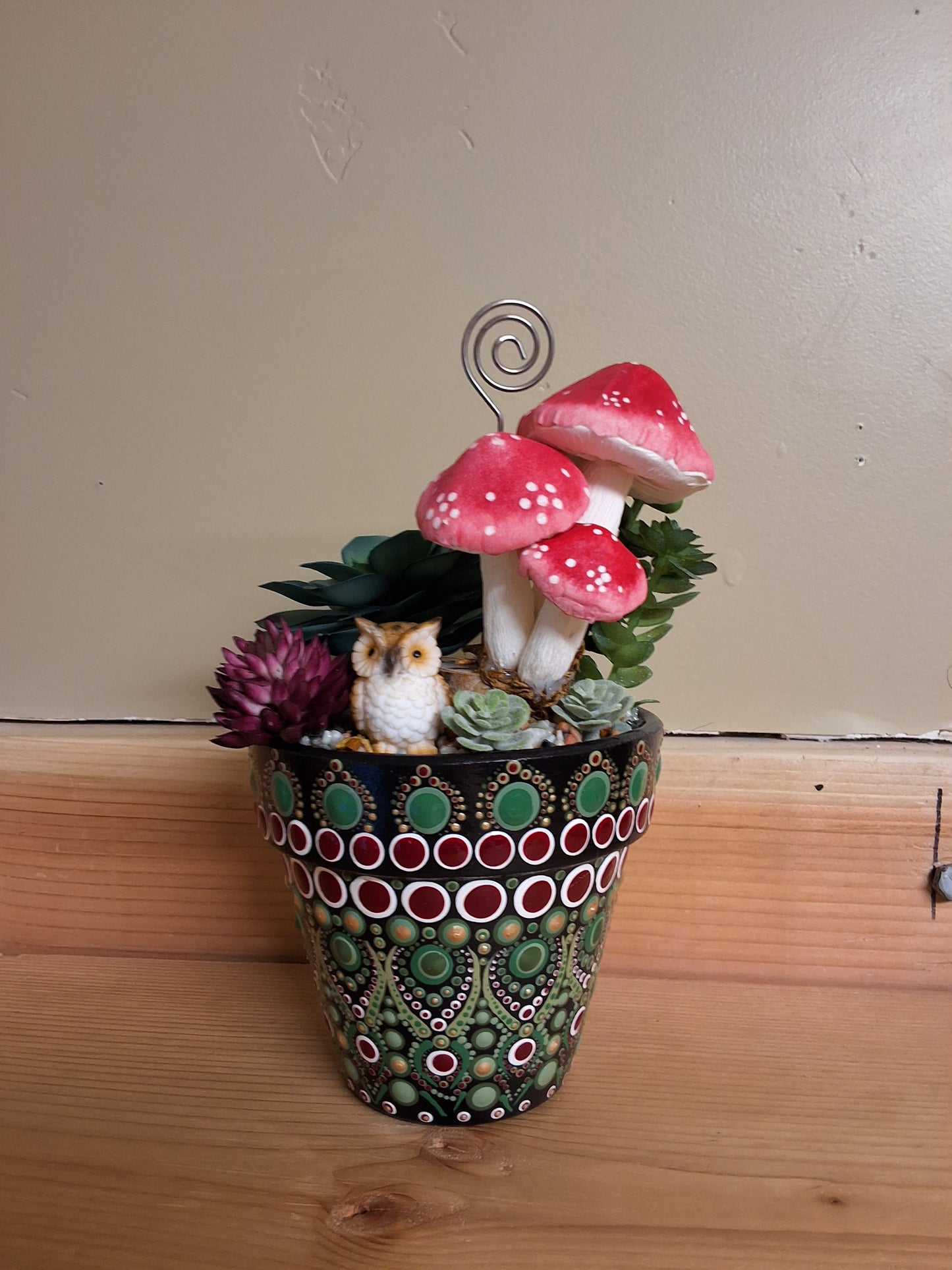 Big Owl Pot with Photo holder