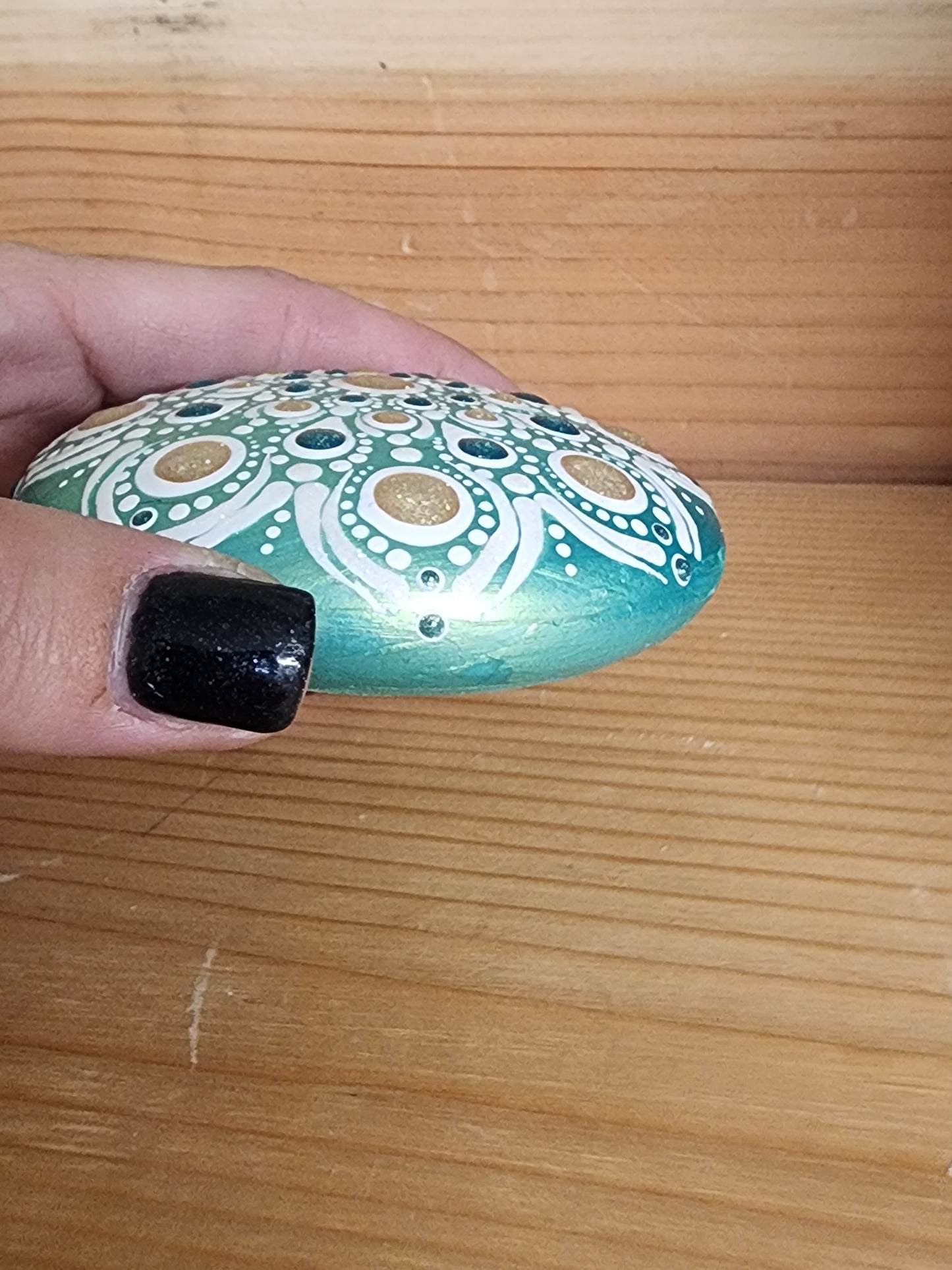 Teal calming stone