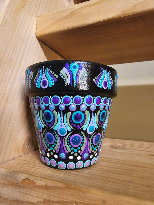 Purple plant pot